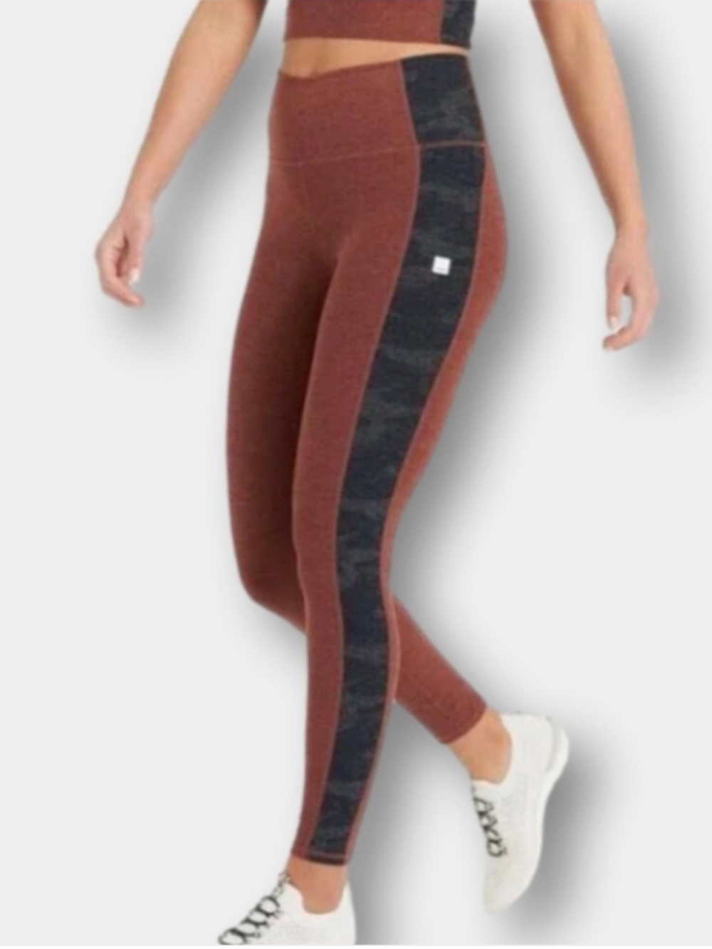 Vuori Aspire Elevation Leggings Brown Black Camo Size Medium